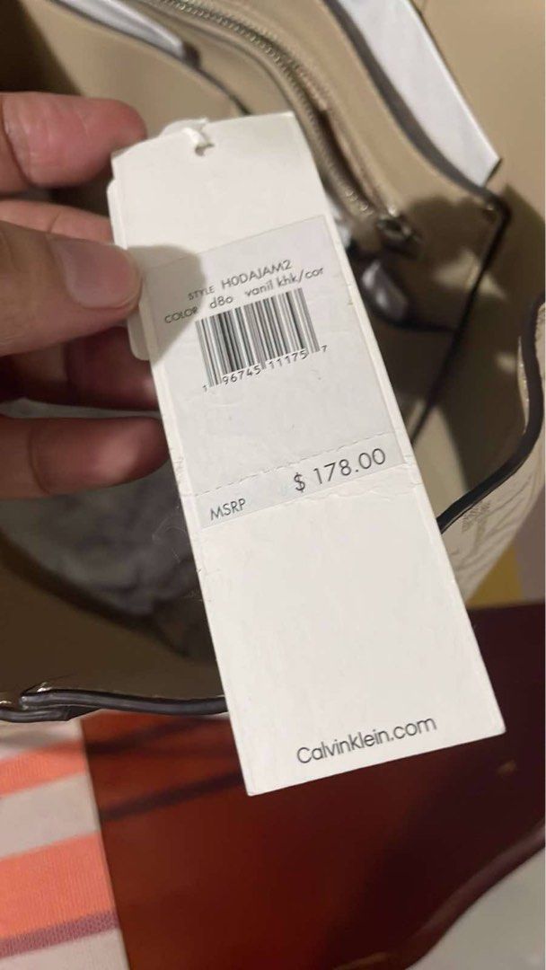 Brandnew Original CK Tote Bag (Category: Tote Bags) located in Paranaque City. Submitted by luxthings.etc. (Listing ID 1367649624, Image 2). Description: Brandnew Original Calvin Klein Bag from US, big size any laptop can fit in. Still with price tag, see photos..