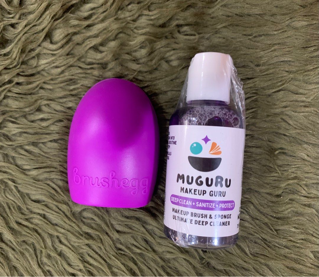Brush cleaner @ brush egg set (Category: Makeup) located in Quezon City. Submitted by jaianaapura (Listing ID 1367543203, Image 2). Description: Comes in 3 variants rose,lavander & sakura..