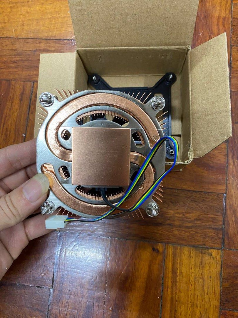 CPU Cooler (Category: Computer Parts) located in Quezon City. Submitted by luna4399 (Listing ID 1367668340, Image 2). Description: For Sale: Desktop / All-in-One CPU Pure Copper Cooler Color: Black (used) Price: 600 PHP / set Note: Great for gaming and office use. More stable performance and low latency!.