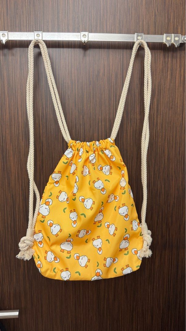 Drawstring backpack (Category: Backpacks) located in Singapore. Submitted by merry305 (Listing ID 1367524831, Image 2). Description: Brand new Cute drawstring backpack Suitable if you go for beach trip.