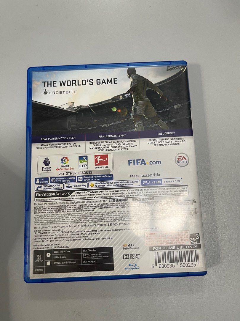 FIFA 18 PS4 (Category: PlayStation) located in Quezon City. Submitted by ksbrbdvs (Listing ID 1367623732, Image 2). Description: .