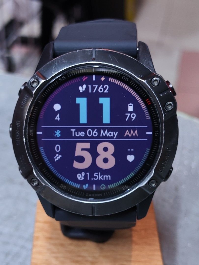 (Weekend Sale)Garmin Fenix 6X asia sapphire Multi Sport GPS Smart Watch (Category: Wearables & Smart Watches) located in Singapore. Submitted by chinatown_18 (Listing ID 1367518590, Image 1). Description: used item not for reservations pick up at shop First come first serve all function on watch in working order good battery sync with Garmin app comes with charging cable without box one month warranty on battery and functions.