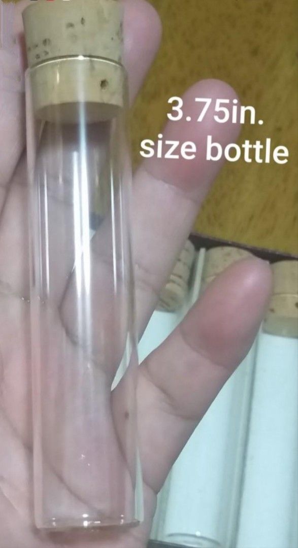 GLASS TUBE CONTAINER (Category: Coffee & Tea Tableware) located in Rizal. Submitted by baltiq (Listing ID 1367653539, Image 2). Description: New Glass tube container with cork cover ✔️12pcs. with open box 📌bought but never used plan to put herbs & spices, pang-gift sana pero hindi kona nagawa😅 💰MOP: GCash.