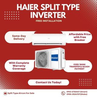 HAIER SPLIT TYPE AIRCON FREE INSTALLATION