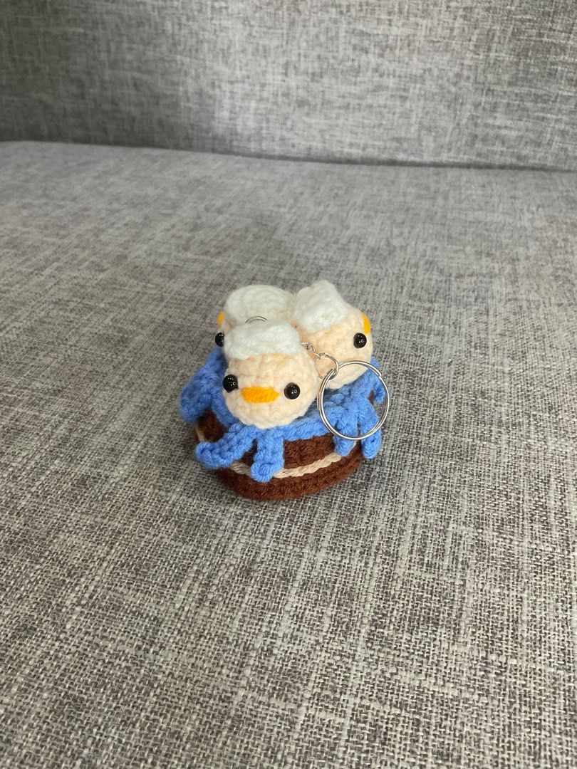 Handmade Crochet Keychains (WHOLESALE) (Category: Handmade Craft) located in Manila. Submitted by 3_co.ph (Listing ID 1367534890, Image 3). Description: Handmade Crochet Keychains - #1 JJK Gojo - #2 Spirited Away Duck - #3 Moodeng - #4 Chef Duck - #5 Sailor Moon - #6 Cat Hugs Flower - #7 Ponyo .