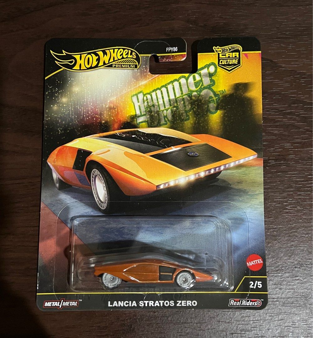 Hotwheels Hammer Drops Lancia Stratos Zero (Category: Vehicle & Diecast Models) located in Bacolod City. Submitted by djl232 (Listing ID 1367578109, Image 3). Description: For sale Hot Wheels Hammer Drops Lancia Stratos Zero chase & regular wysiwyg -mosc -comes with case for chase -last price -if break set black Stratos P2,100 brown P350 -buyer shoulder shipping any courier nationwide Thanks! .