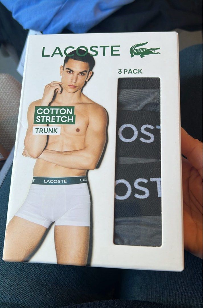 Lacoste 3 Pack Boxers (Category: Underwear) located in Mandaluyong City. Submitted by mayanimosity (Listing ID 1367546208, Image 3). Description: Lacoste 3 Pack Boxers (Original) 100% Cotton Brand New Size: Medium (see uploaded pic for dimes) Last Price: 2000 (SRP: PHP3250) Ships from Plainview Mandaluyong to ve paid and arranged by buyer.