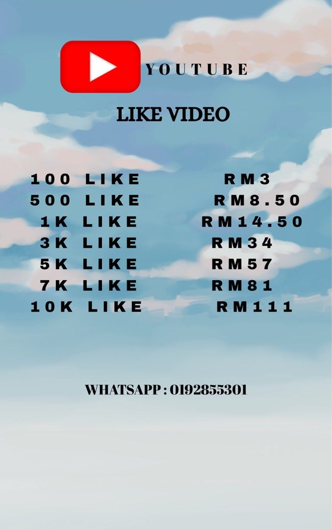 Likes YouTube Video – Engagement Tinggi, Video Lebih Menonjol! (Category: Announcements) located in Kuala Lumpur. Submitted by aqiffafnan37257 (Listing ID 1367599219, Image 1). Description: jom naikkan followers untuk tiktok, instagram youtube dan pelbagai lagi untuk business & content creator 🤔 ? Jangan risau ada service booster by nanbooster 💢 ✅ 100% Trusted Seller With Feedback! ✅ Order melalui supplier dan sistem. ✅ Followers & subscriber r