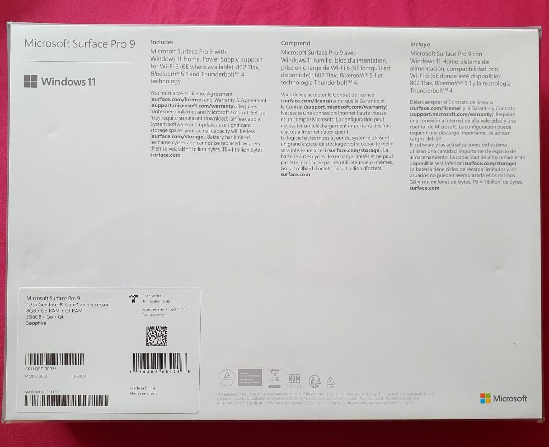 Microsoft Surface Pro 9 Sapphire i5 8GB Memory 256GB SSD (Category: Laptops & Notebooks) located in Mandaluyong City. Submitted by rz_briones (Listing ID 1367552808, Image 3). Description: Microsoft Surface Pro 9 Sapphire Intel i5 8GB Memory 256GB SSD P69,900 - Surface Pro Keyboard Regular Black P8,899 - Surface Pro Keyboard Regular Black with Copilot Key P9,499 - Surface Pro Signature Alcantara Keyboard with Slim Pen Slot P12,499 - Surface Pro S