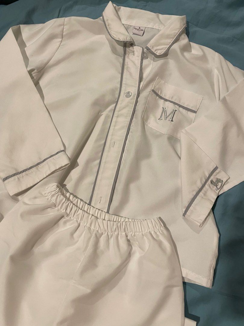 Monogram Pajama set (cotton) (Category: Babies & Kids Fashion) located in Paranaque City. Submitted by moedancing (Listing ID 1367626950, Image 1). Description: Beautiful and luxurious pajama set for photo shoot or getaways .