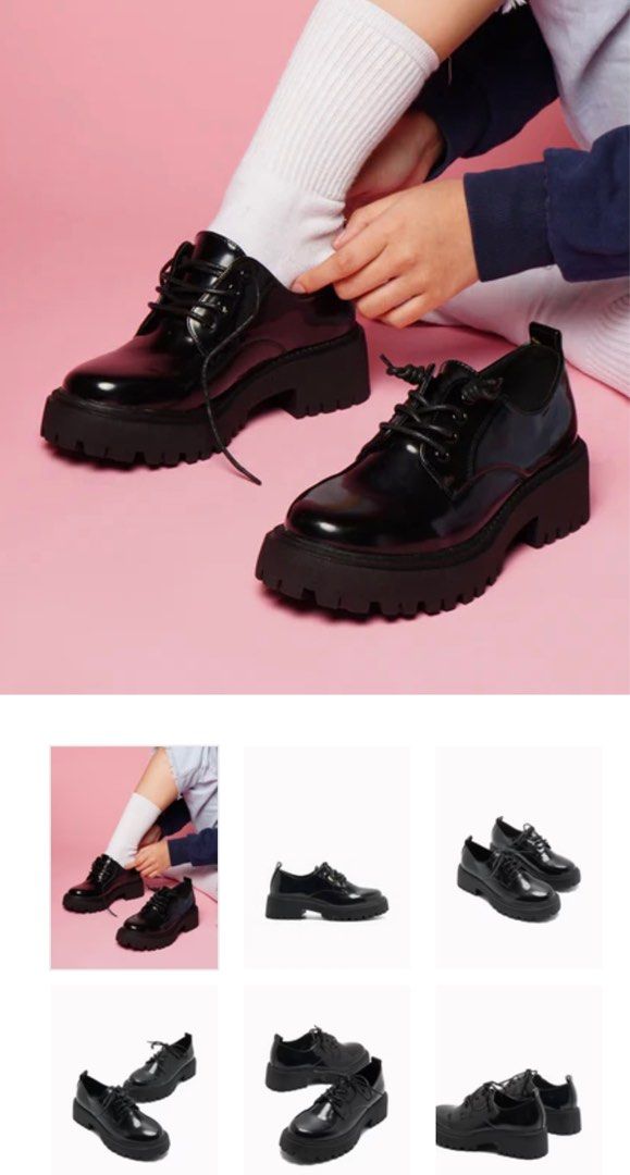 SOFAB WOMEN PLATFORM BLACK OXFORDS (Category: Loafers) located in Cainta. Submitted by bellavida_ (Listing ID 1367593990, Image 3). Description: - LAST PRICE - SIZE 7 WITH ORIGINAL BOX - Synthetic upper - Synthetic lining - Lace-up front - 1.7” platform heel.