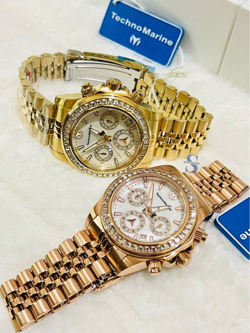 Technomarine Manta Ray Watch (Category: Luxury Watches) located in Manila. Submitted by shopperone_usa (Listing ID 1367613518, Image 1). Description: 🔹💯 Authentic & Brand New 🔹 ON HAND in Manila, ready to ship 🔹 Purchased from the Brand’s store in 🇺🇸 🔹 TM-222057 38mm Chrono, Rose gold Case, Rosegold Stainless Steel Band, White MOP Dial, White Crystals, Water Resistant 200 meters 🔹Warranty: https://shopperone.store/pages/warranty 🔹 Guaran