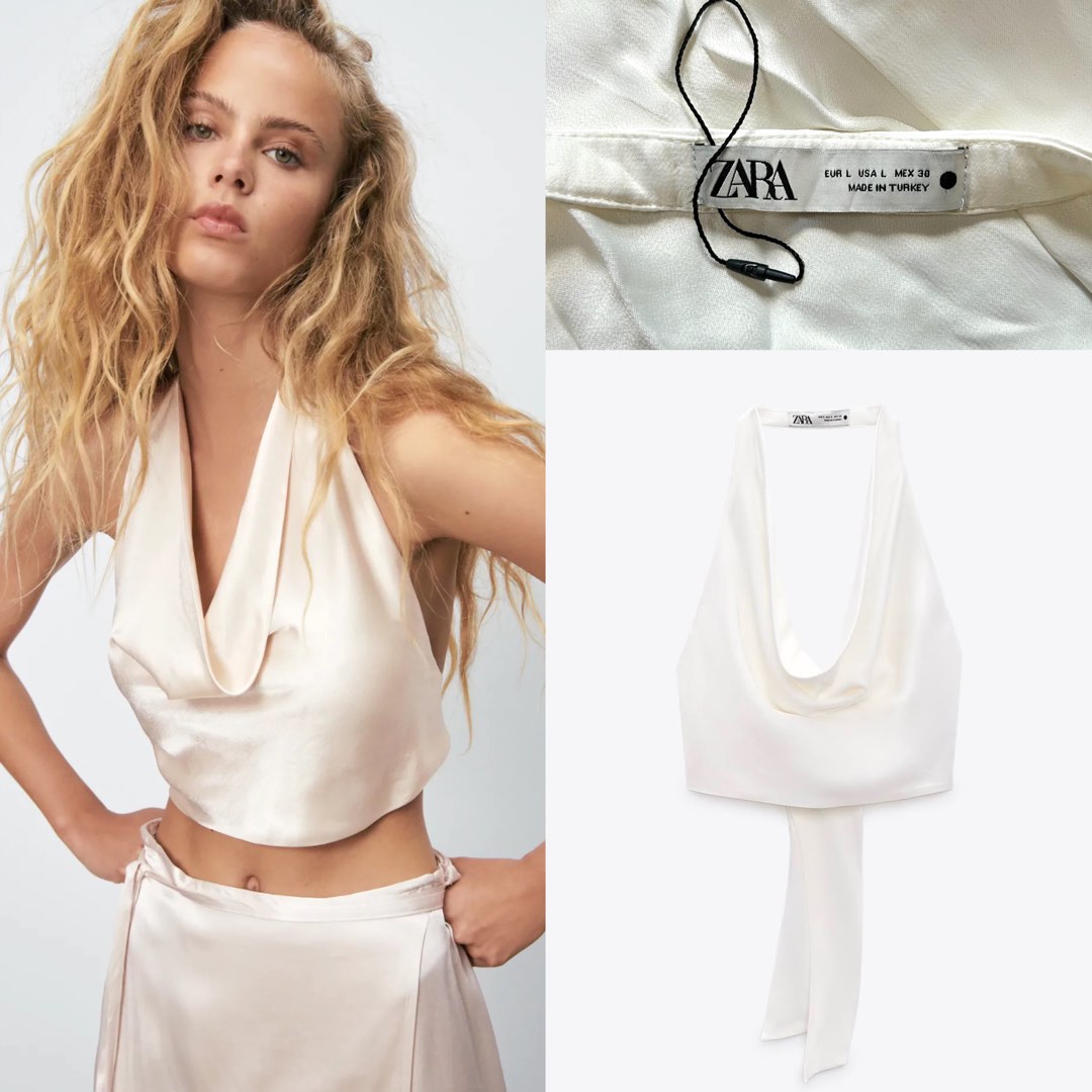 White Sasha Taylored Halter Top