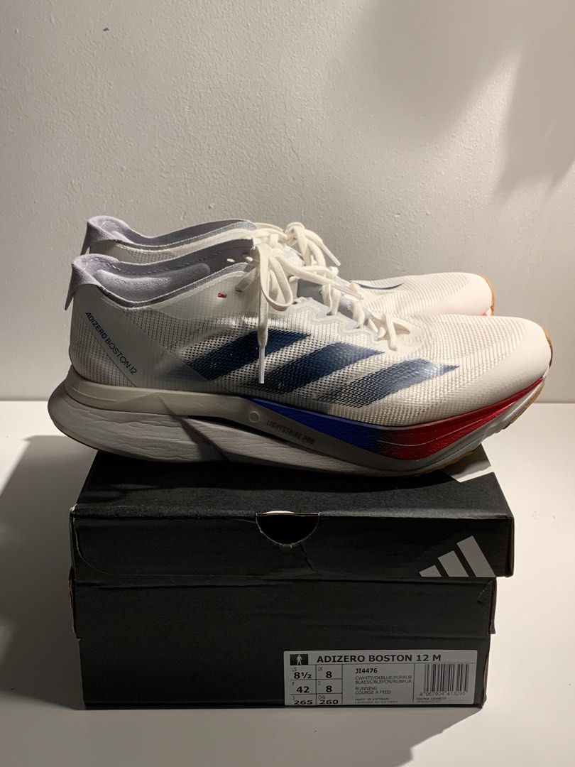 Adidas Adizero Boston 12 (Category: Sneakers) located in Manila. Submitted by jtimbreza (Listing ID 1367767942, Image 2). Description: Bought in Korea last April 2025. Mileage: 26 kms total (around 10kms only on treadmill) RFS: Not my running style .