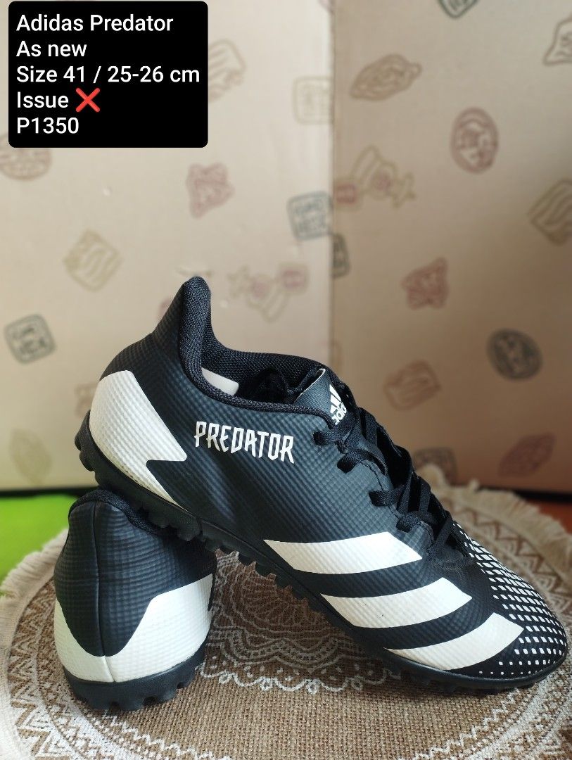 Adidas Predator (Category: Activewear) located in Quezon City. Submitted by burns_selection (Listing ID 1367705887, Image 1). Description: Size 41 / 25-26 cm No Issue ❌ Excellent condition.