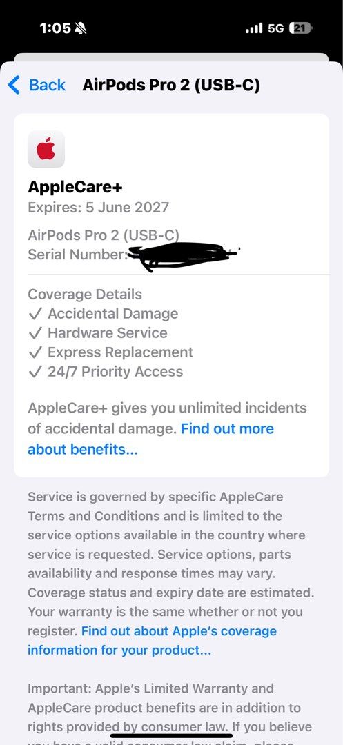 Serial Number Apple Care Airpod Pro Replacement Pro Airpod Damage