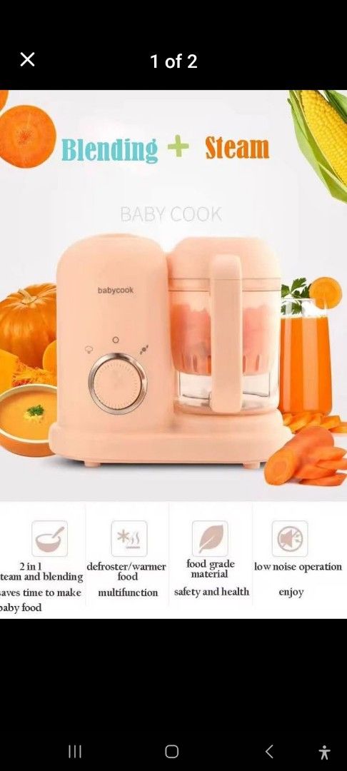 baby cook.foor processor (Category: Weaning & Toddler Feeding) located in Pasig City. Submitted by zakquinnjax44 (Listing ID 1367678993, Image 2). Description: sagad pasig city see pics.
