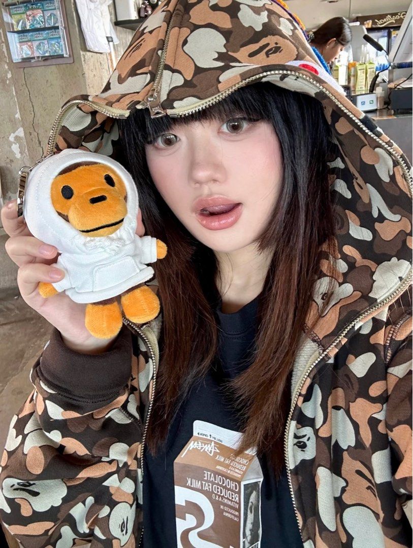 小物 BAPE BABY MILO HOODIE PLUSH DOLL KEYCHAI BAPE BABY MILO HOODIE PLUSH DOLL KEYCHAIN, Toys & Collectibles