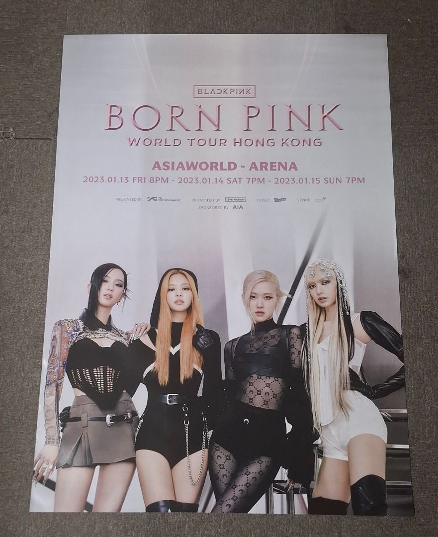 BLACKPINK《WORLD TOUR HONG KONG 演唱會》（2025年）香港站 一套五張 官方宣傳海報 POSTER, 興趣及遊戲 ...