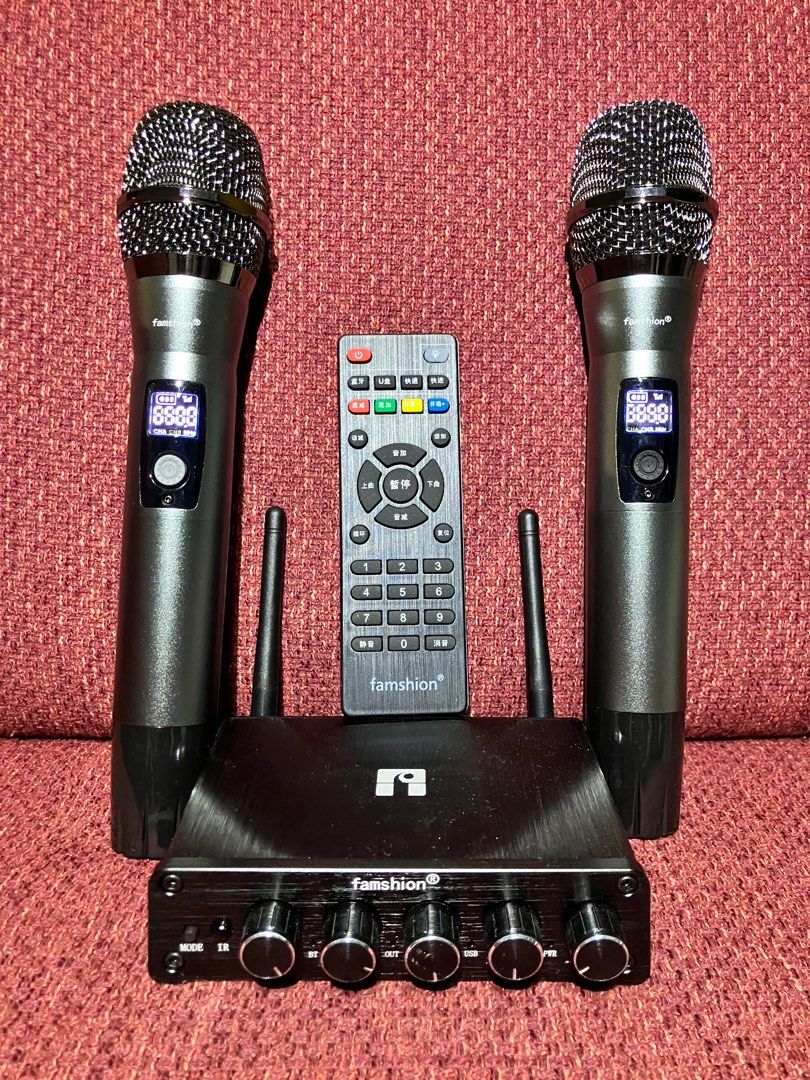 Bluetooth Receiver Adapter with karaoke wireless microphone (Category: Microphones) located in Singapore. Submitted by jiajun1315 (Listing ID 1367805450, Image 1). Description: all in good working condition .