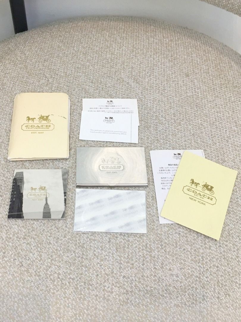 COACH Oil Blotting Paper Business Card Holder (Unopened), Luxury ...