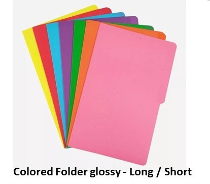 Colored Folder glossy-long/short, Hobbies & Toys, Stationary & Craft ...