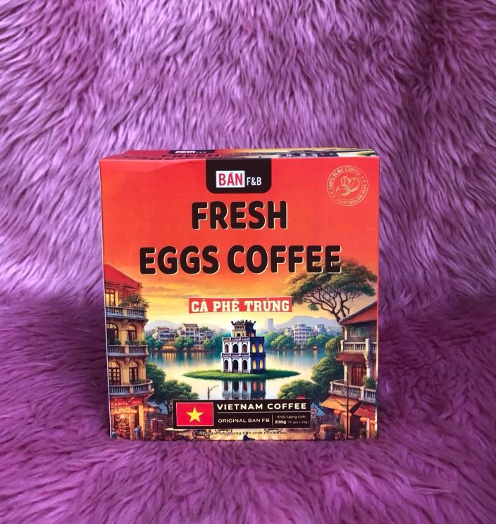 Fresh Eggs Coffee - Ca Phe Trung (Category: Coffee & Tea Tableware) located in Manila. Submitted by memorylanestore (Listing ID 1367733724, Image 1). Description: Vietnamese egg coffee (ca phe trung) is made with a whipped egg yolk custard on coffee. When stirred together, the custard thickens the coffee, making it creamy with a foamy top. Vietnam Coffee - 200g.