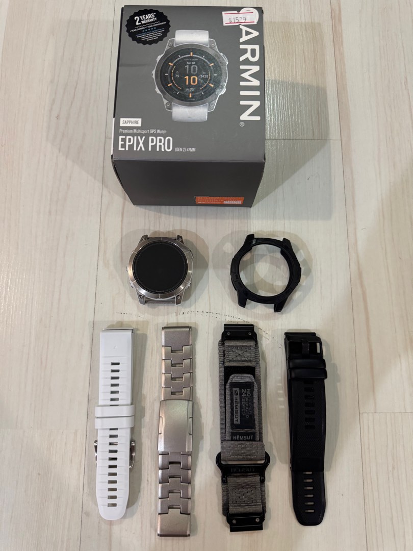 Garmin Epix Pro Gen 2 47mm Sapphire White Titanium with original ...