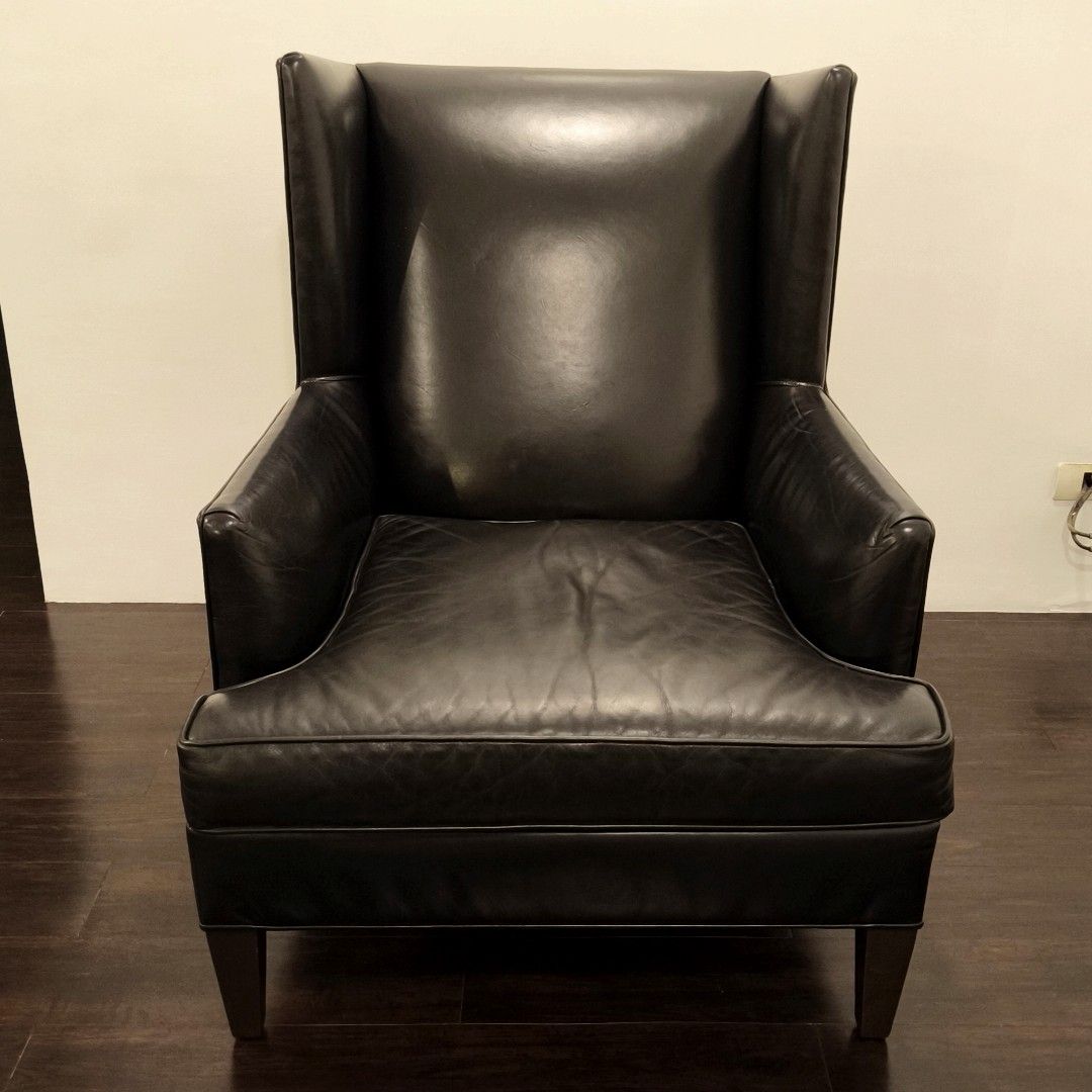 genuine leather chair ethan allen (Category: Chairs) located in Mandaluyong City. Submitted by posiec (Listing ID 1367690401, Image 2). Description: Authentic Ethan Allen All genuine leather Back height 39 inches (from floor up) Seat height 17 inches (from floor up) Arm rest height 24 inches ( from floor up) Chair front width 33 inches Chair back width 28 inches Chair side width 29 inches No issues No damage No scratches No tears Very good condit