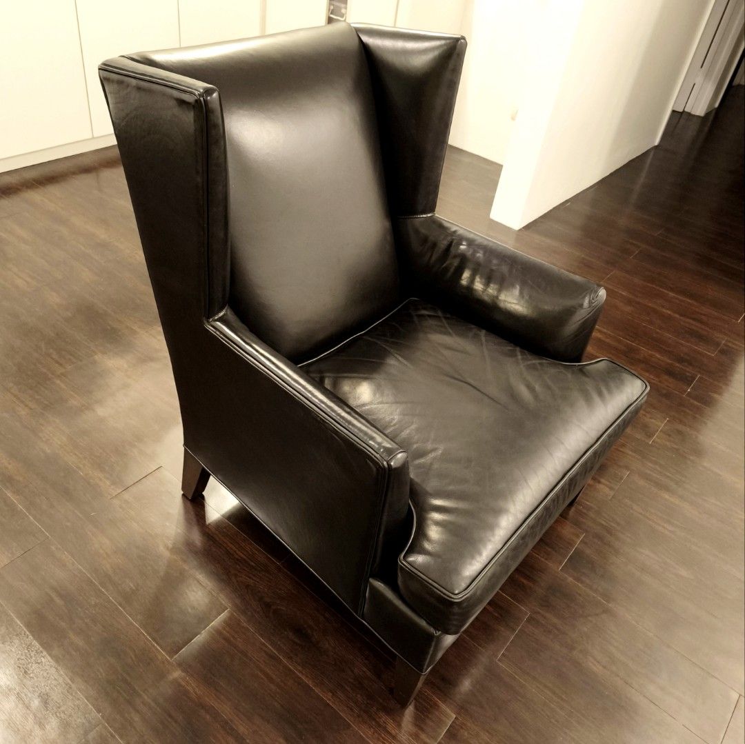 genuine leather chair ethan allen (Category: Chairs) located in Mandaluyong City. Submitted by posiec (Listing ID 1367690401, Image 3). Description: Authentic Ethan Allen All genuine leather Back height 39 inches (from floor up) Seat height 17 inches (from floor up) Arm rest height 24 inches ( from floor up) Chair front width 33 inches Chair back width 28 inches Chair side width 29 inches No issues No damage No scratches No tears Very good condit