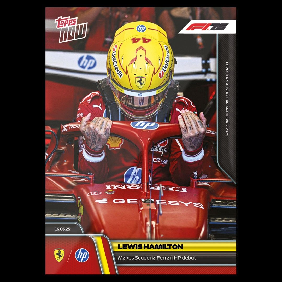 Lewis Hamilton - 2025 F1 Formula 1 Topps NOW Card 12 - First card in ...