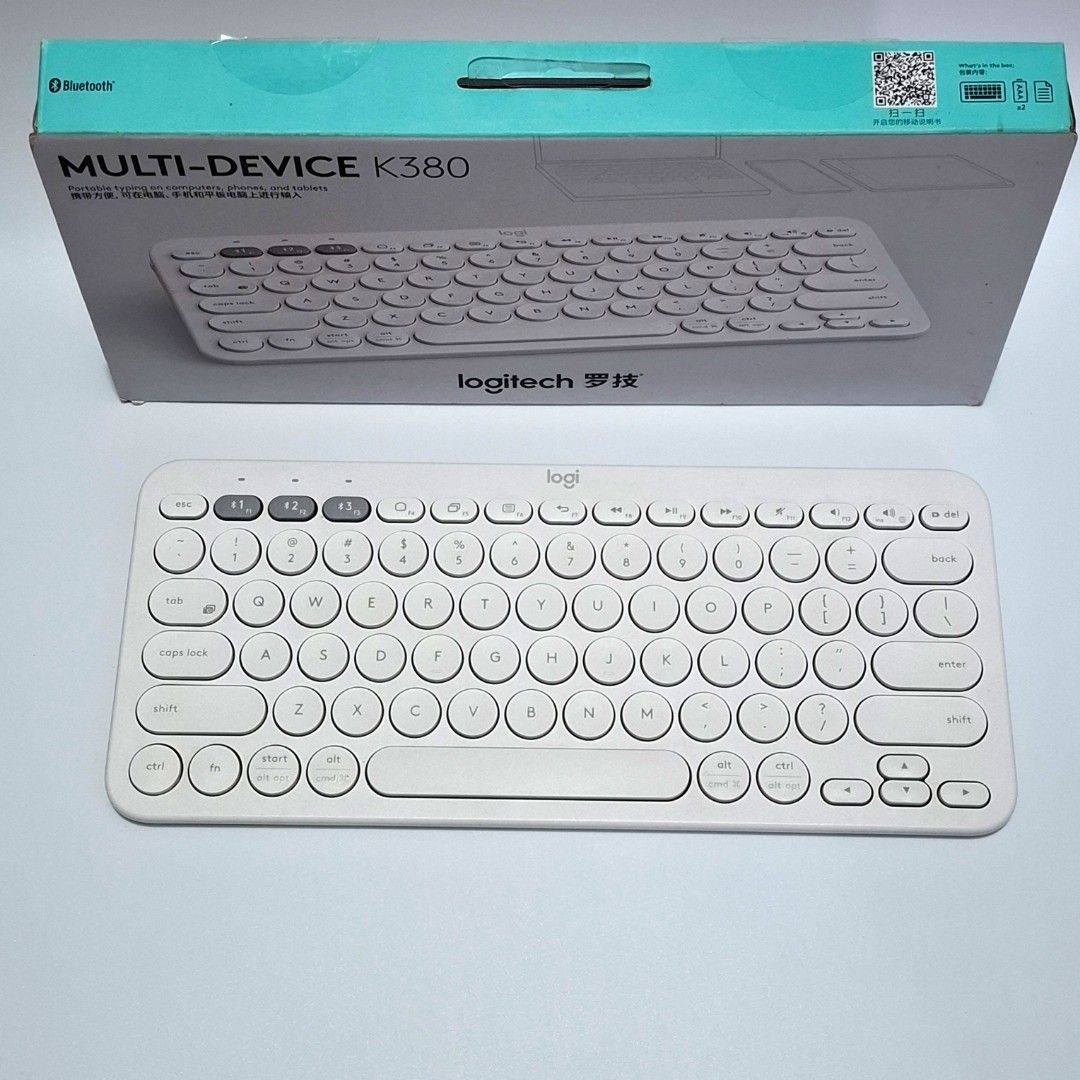 Logitech K380 Multi Device Bluetooth Keyboard White (Category: Computer Keyboard) located in Rizal. Submitted by ohmanhay (Listing ID 1367782134, Image 3). Description: ❗️PLEASE READ BEFORE MESSAGING❗️ *original price: ₱1,500 *all working *missing 2 screws and 1 rubber feet *does not wobble when typing *need funds *guaranteed 100% authentic *please refer to the photos above *all items are available unless stated otherwise MANAGE YOUR EXPECTATIONS