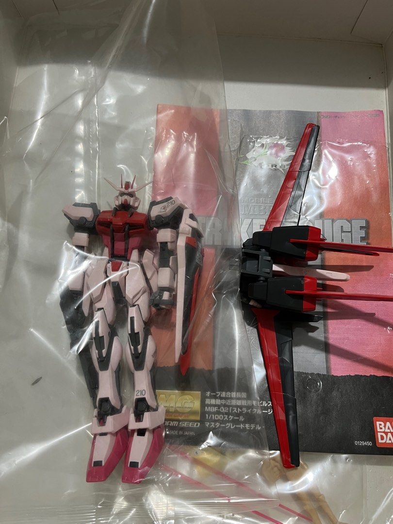 1/100 MG Strike Rogue MBF-02 (Category: Gundam & Model Kits) located in Manila. Submitted by nextwavetech0428 (Listing ID 1367842544, Image 2). Description: MG Strike Rogue MBF-02 -snap-built then put back in the box -box & manual -some stickers/decals were applied. 📍Antipolo City.