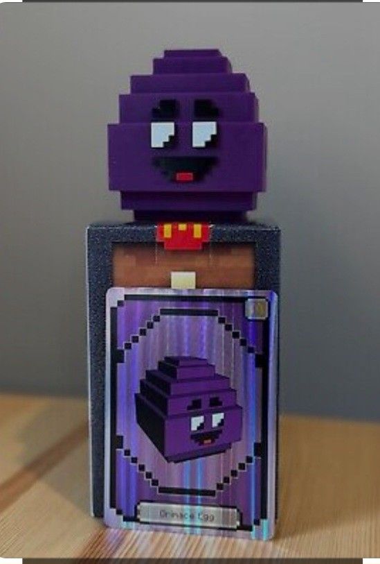 Minecraft mcdonalds toy (Category: Character Goods) located in Las Pinas. Submitted by suzidee (Listing ID 1367851562, Image 1). Description: Brandnew Sealed 100% Original Mcdonalds Minecraft Toy Grimace.