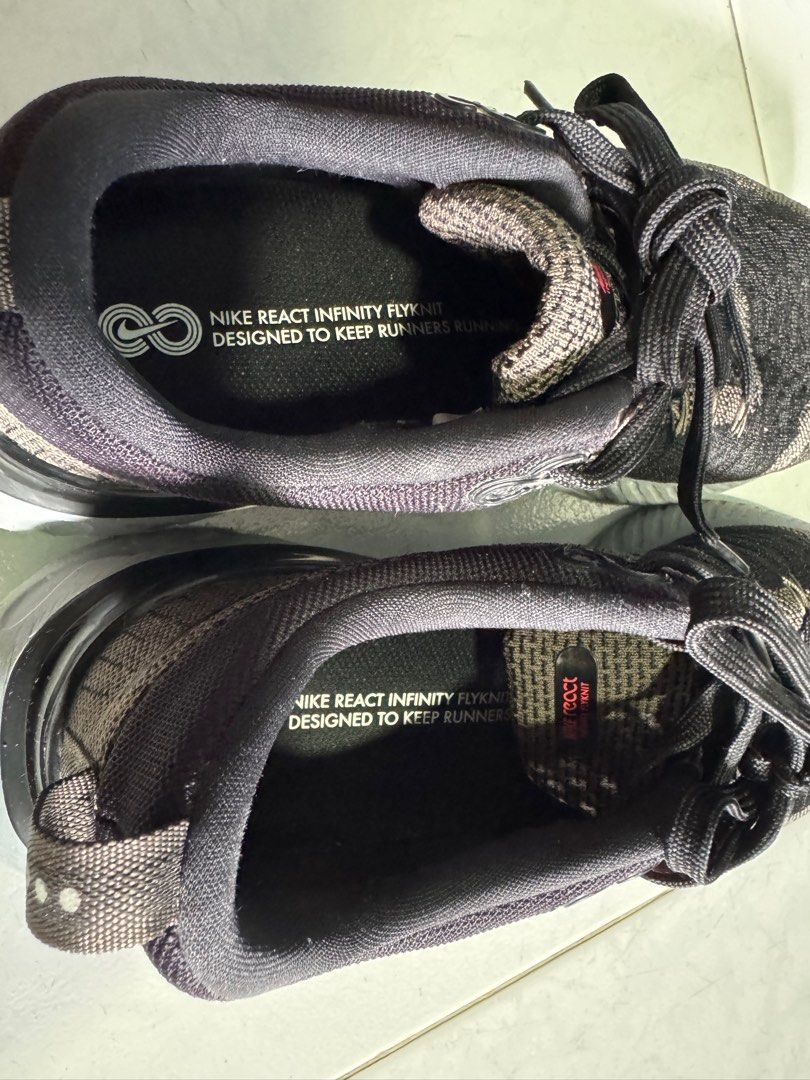 Nike React Infinity 3 (Category: Sneakers) located in Singapore. Submitted by dsyn7 (Listing ID 1367699121, Image 4). Description: Nike React Infinity 3 Flyknit Used <10 times as I bought new running shoes. Stay on your feet with soft and supportive cushioning, built to help keep you on the run. A wider forefoot and higher foam stacks provide cushioning to help keep you fresh, giving you the peace of mind to pound the pavement every day. The spri