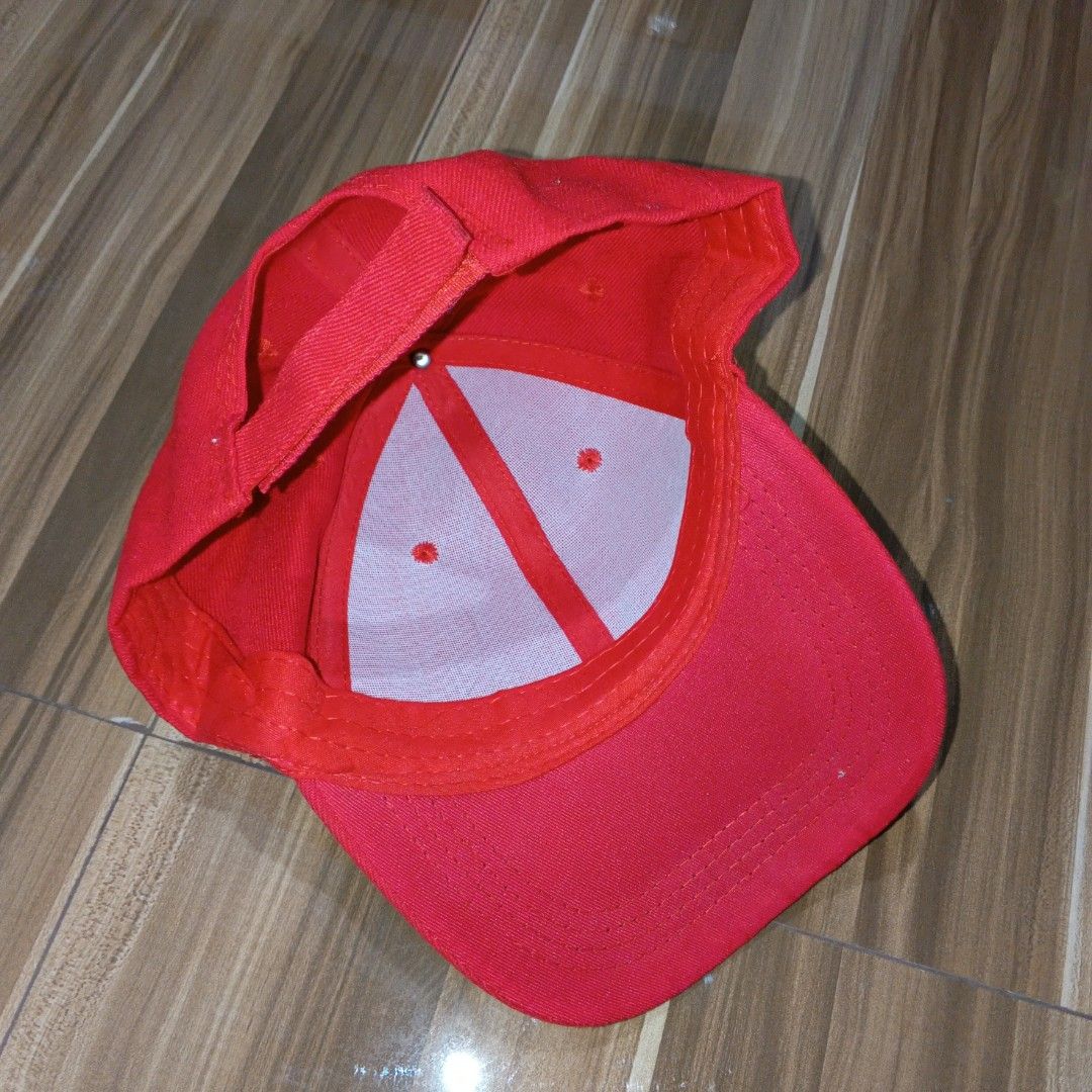 Plain Red Baseball Cap | Classic Adjustable Hat for Casual & Sportswear (Category: Caps & Hats) located in Caloocan City. Submitted by seized.stash (Listing ID 1367853366, Image 2). Description: - Simple and stylish - Perfect for everyday wear, sports, or street style. - Features an Velcro adjustable strap for a comfortable fit. - A must-have staple for any wardrobe. rfs: decluttering.