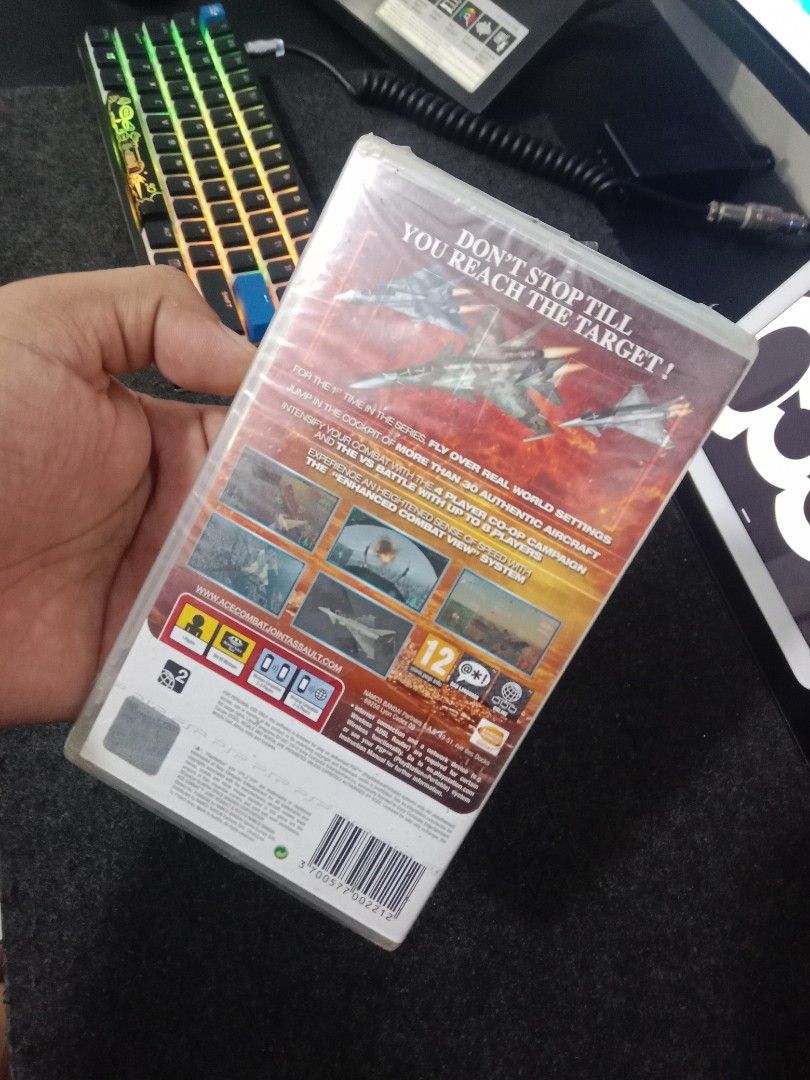 PSP UMD GAME (Category: PlayStation) located in Quezon City. Submitted by rgsph140 (Listing ID 1367792686, Image 2). Description: Brandnew Physical Game 🎮 Model Description Items: PSP UMD Game Ace Combat Joint Assault R2 Sealed Price: 1000 pesos Delivery Transaction: (+shipping fee) •Lalamove •Grab Location Meet up: •Soliven Litex Jolibee Mode Of Payment: •Cash •Gcash Crossposted !.
