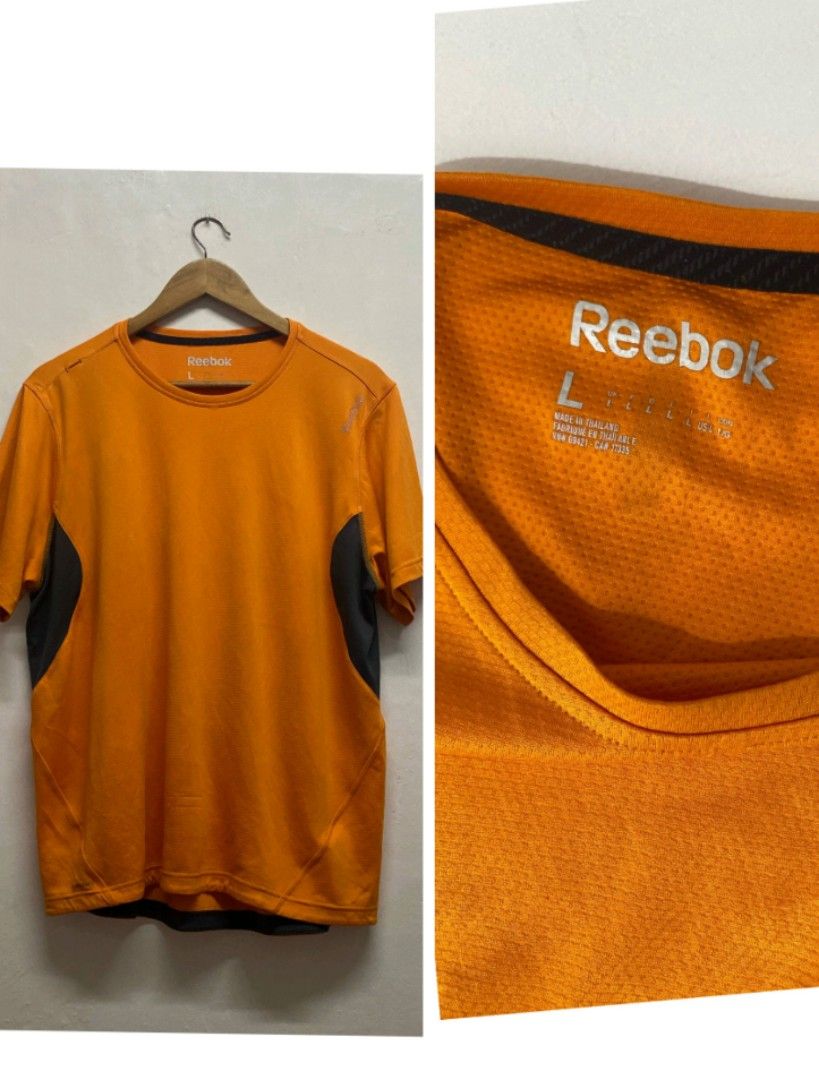 REEBOK MENS DRI FIT RUNNING TEE (Category: Activewear) located in Manila. Submitted by eriiicaspage (Listing ID 1367588499, Image 1). Description: PREOWNED ,'Lightly Used REEBOK MENS DRI FIT RUNNING TEESHIRT Orange Large -XL Min Sign of Used Good Condition 9/10.