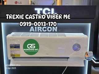 TCL FREE INSTALLATION 1st 10ft TCL SPLIT TYPE FULL DC INVERTER AIRCON 2025 MODEL WITH WIFI BRANDNEW AND SEALED ❄️