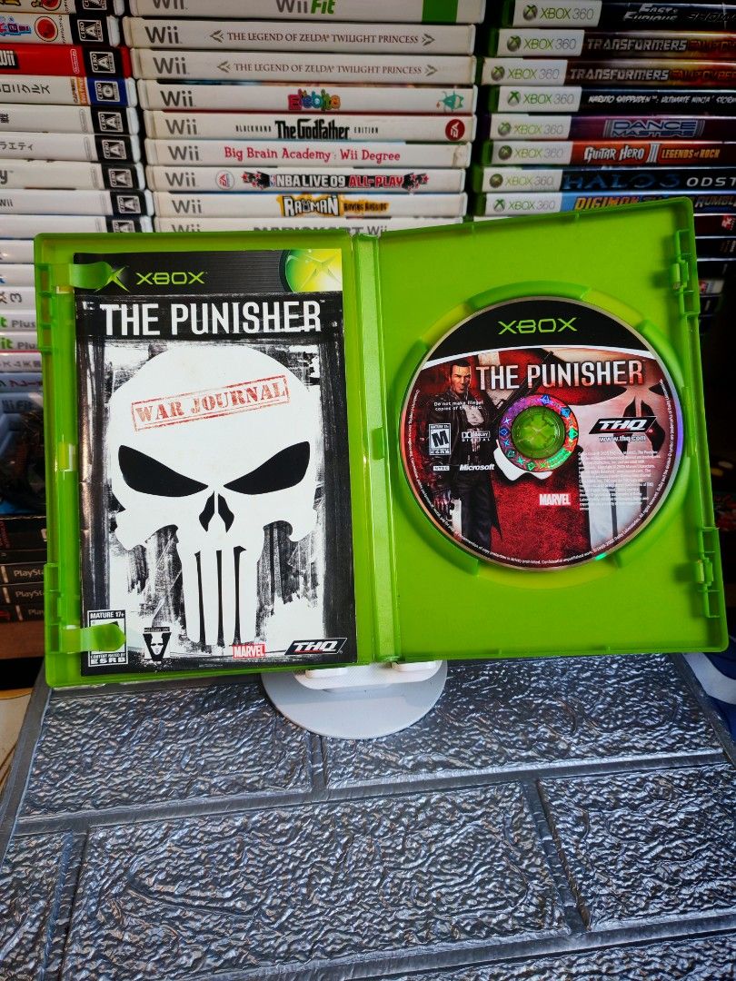 THE PUNISHER XBOX DISC (Category: Xbox) located in Santa Rosa. Submitted by tristanmunoz (Listing ID 1367836743, Image 2). Description: For sale! Php3,200 The Punisher Marvel / THQ XBOX NTSC With Manual CIB Rare and Collectible Tested working condition 100% Authentic Can do video calls Shipping Nationwide 🛵Lalamove SDD c/o buyer (Gcash/Bank Trans or COD payment) 🚛JNT or LBC strictly Payment First Meetup/Pickup: Sta.Rosa Dita Rotonda, Jollibee G