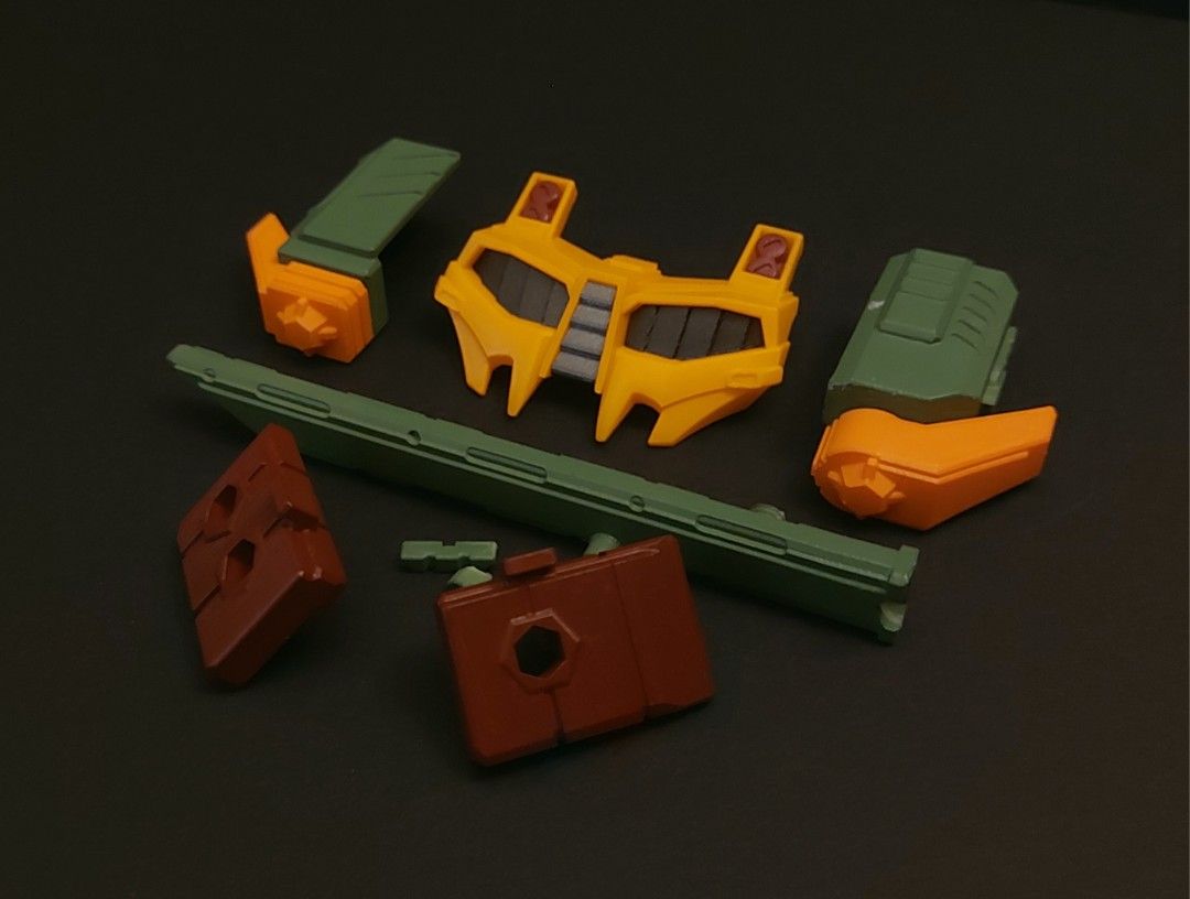 Transformers Legacy Bludgeon Upgrade Kit (Category: Action & Battle Toys) located in Quezon City. Submitted by jam.jam3 (Listing ID 1367847094, Image 2). Description: Upgrade kit for legacy bludgeon (Figure not included) Includes: 1 x chest armor 2 x fore-arm guards 1 x sheath for katana 2 x gun armor.