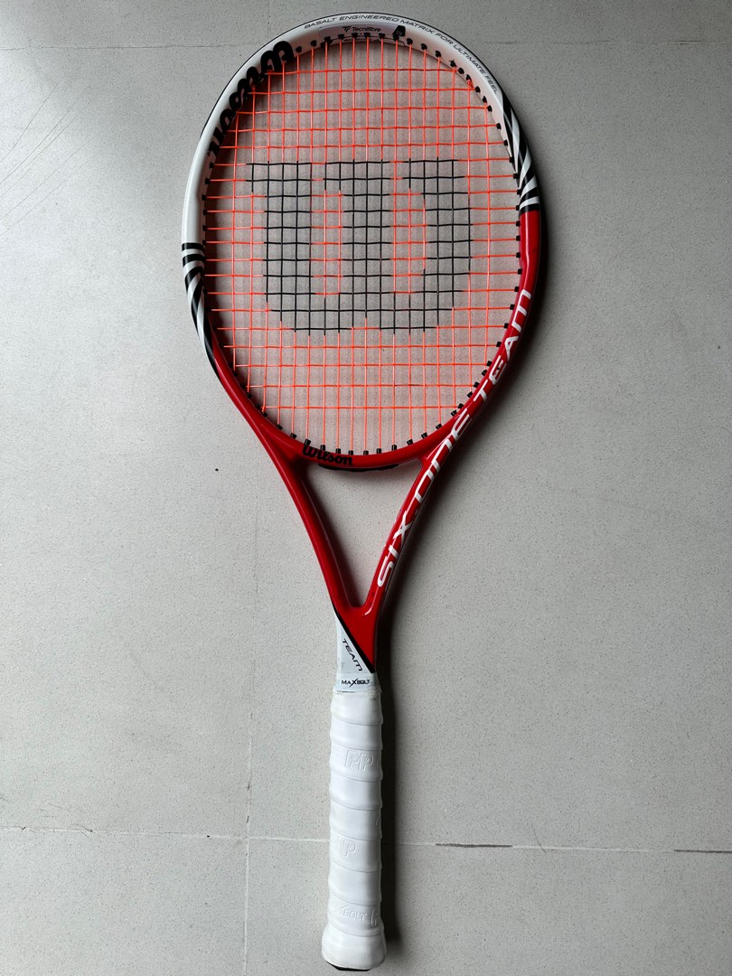 Wilson One Team Racket Wilson Six-One Team 95, Sports Equipment, Sports & Games, Racket & Ball ...