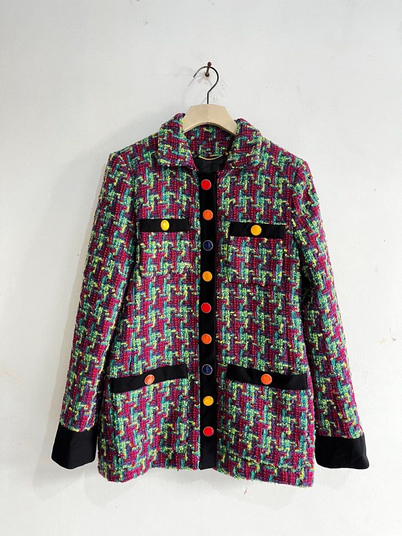YVES SAINT LAURENT TWEED BLAZER MULTICOLOR BUTTONS (Category: Luxury Apparel) located in Taguig. Submitted by maniladept. (Listing ID 1367718609, Image 2). Description: YVES SAINT LAURENT TWEED BLAZER MULTICOLOR BUTTONS SEARCHABLE CODE SIZE:MEDIUM WIDTH:19 LENGTH:27 SLEEVE LENGTH:24 SHOULDER 2 SHOULDER: 15 AS NEW CONDITION NO ANY FLAWS NEGOTIABLE ITEM ONLY DM .