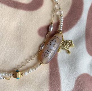 ▪️措金粉肉天珠 寶瓶·蓮心▪️64214999009154110