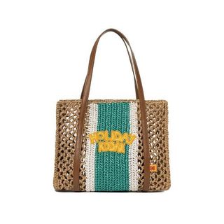 KODAK HOLIDAY Korea, Caramel Green Wicker Fabric, Side Bag630147281201951112