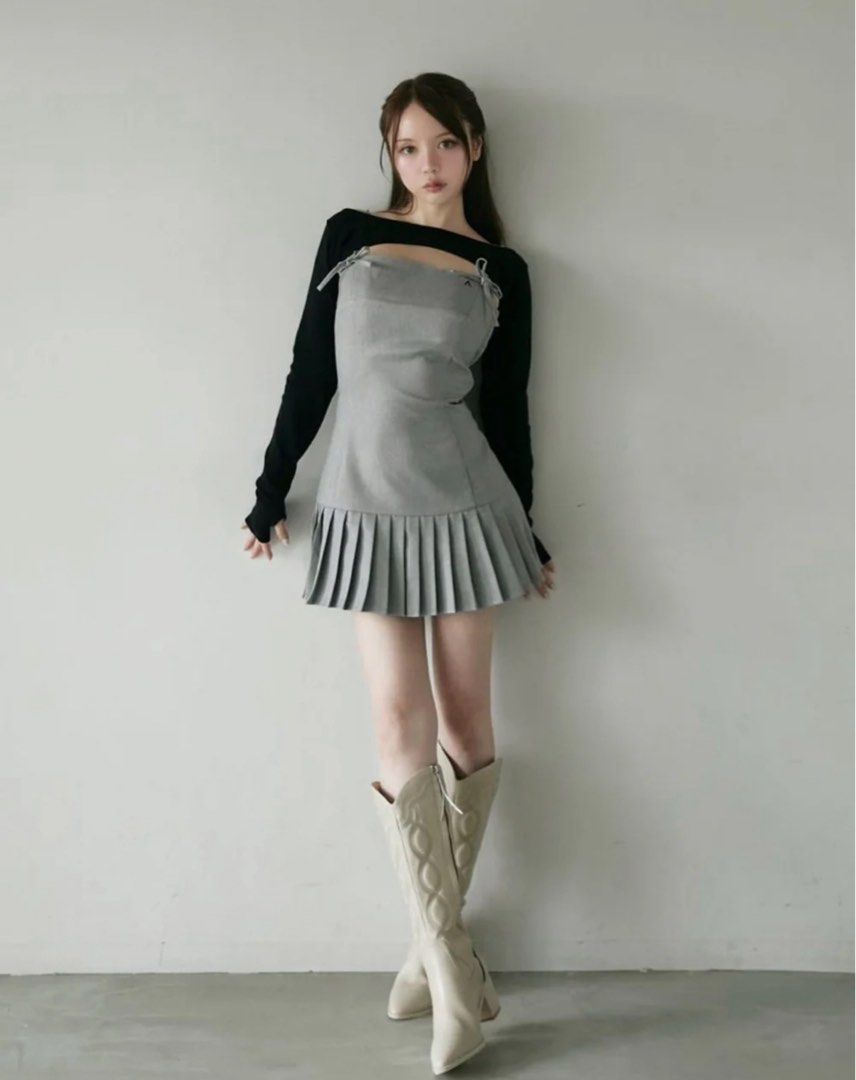 スカート andmary Karen knit set mini dress andmary アンドマリー Karen knit set mini dress 送料 無料