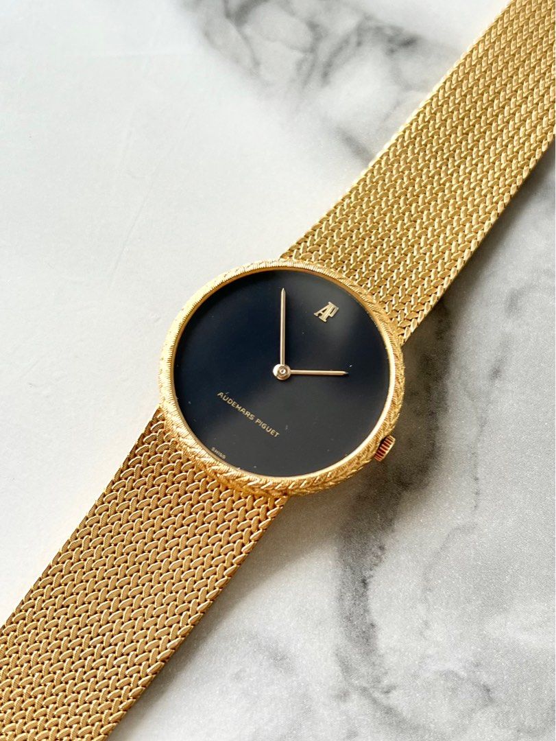 Audemars Piguet Solid Gold 18k (Category: Luxury Watches) located in Manila. Submitted by mnlwatchsociety (Listing ID 1367898139, Image 1). Description: Before the Royal Oak changed everything, Audemars Piguet was already doing something nobody else could: making time disappear. This is that watch. Crafted in 18-karat yellow gold in the early 1970s, this ultra-thin AP dress piece is the definitive expression of the maison’s pre-Royal Oak identity
