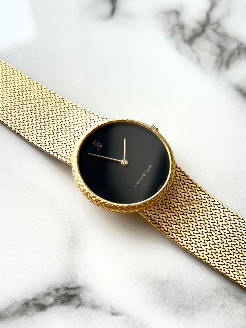 Audemars Piguet Solid Gold 18k (Category: Luxury Watches) located in Manila. Submitted by mnlwatchsociety (Listing ID 1367898139, Image 3). Description: Before the Royal Oak changed everything, Audemars Piguet was already doing something nobody else could: making time disappear. This is that watch. Crafted in 18-karat yellow gold in the early 1970s, this ultra-thin AP dress piece is the definitive expression of the maison’s pre-Royal Oak identity