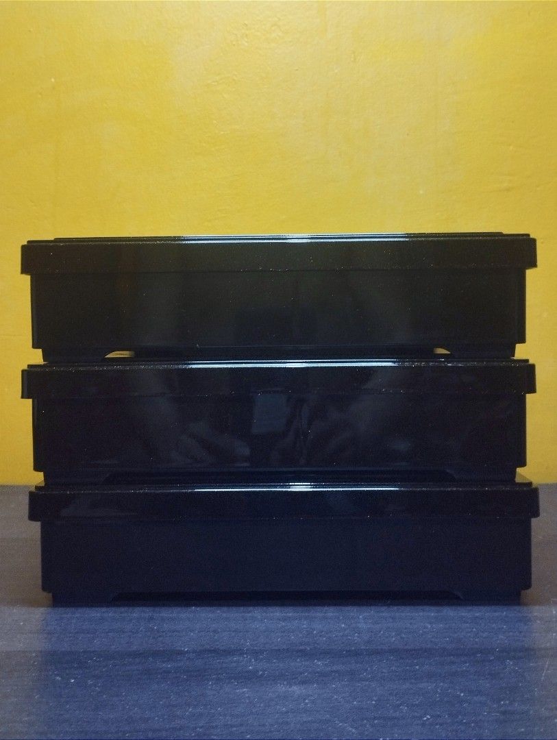 Bento Box and Wooden Trays (Category: Food Organization & Storage) located in Valenzuela. Submitted by masterpuge (Listing ID 1367921435, Image 3). Description: PTPA For Sale 1. Bento box with cover - 3 layers stackable with 5 division 2. Bento box with cover - 2 layers stackable, no division - with stain marks at side and bottom 3. Wooden Trays **All unused except the large wooden tray. Like New na lng conditions since wala ng boxes mga ito.** S