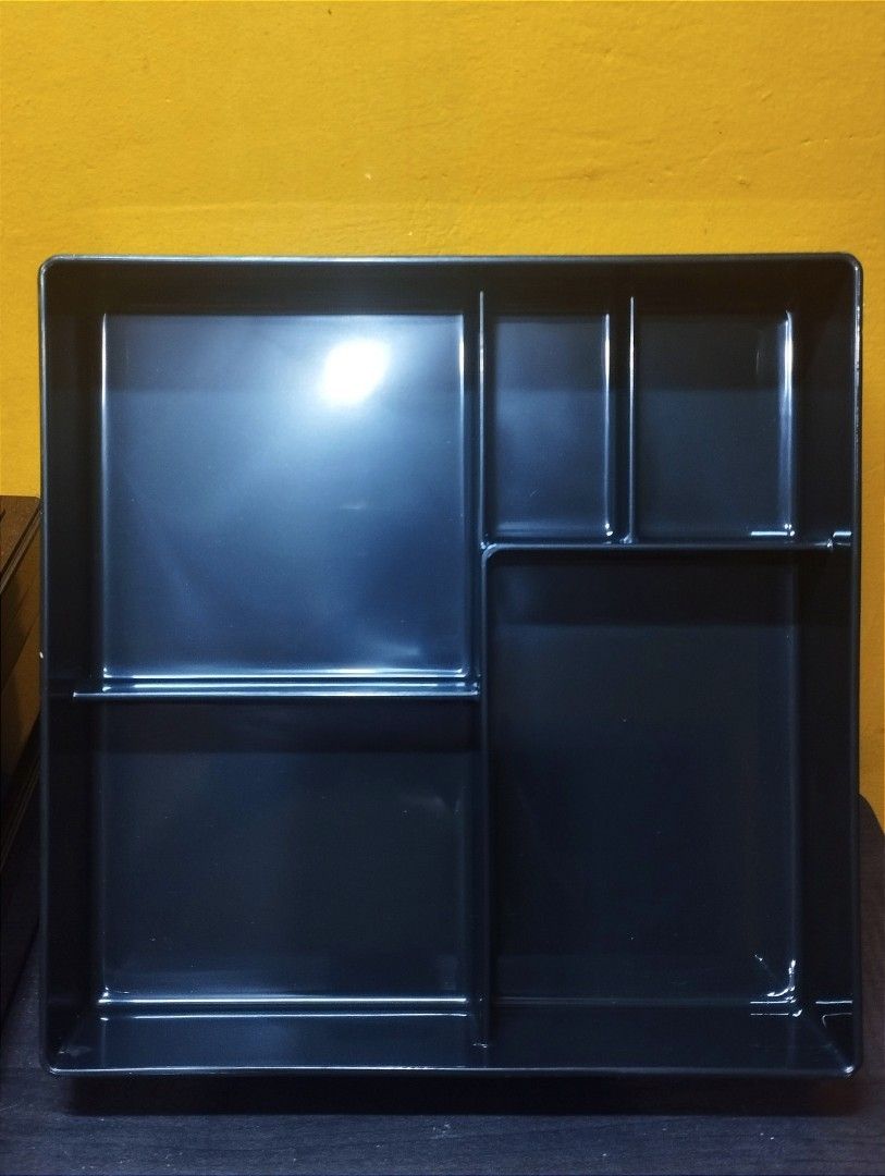 Bento Box and Wooden Trays (Category: Food Organization & Storage) located in Valenzuela. Submitted by masterpuge (Listing ID 1367921435, Image 2). Description: PTPA For Sale 1. Bento box with cover - 3 layers stackable with 5 division 2. Bento box with cover - 2 layers stackable, no division - with stain marks at side and bottom 3. Wooden Trays **All unused except the large wooden tray. Like New na lng conditions since wala ng boxes mga ito.** S